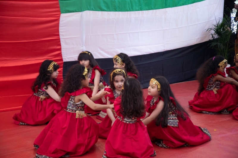 Participation of the Private Education Affairs Office Staff Members with Students  in the Celebration of the 54th National Day